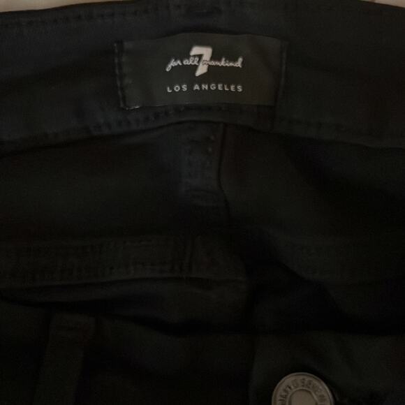 7 For All Mankind Ankle Skinny Jeans- Black Size 24 - Picture 10 of 10